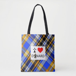 Sac I love Dinard et tartan