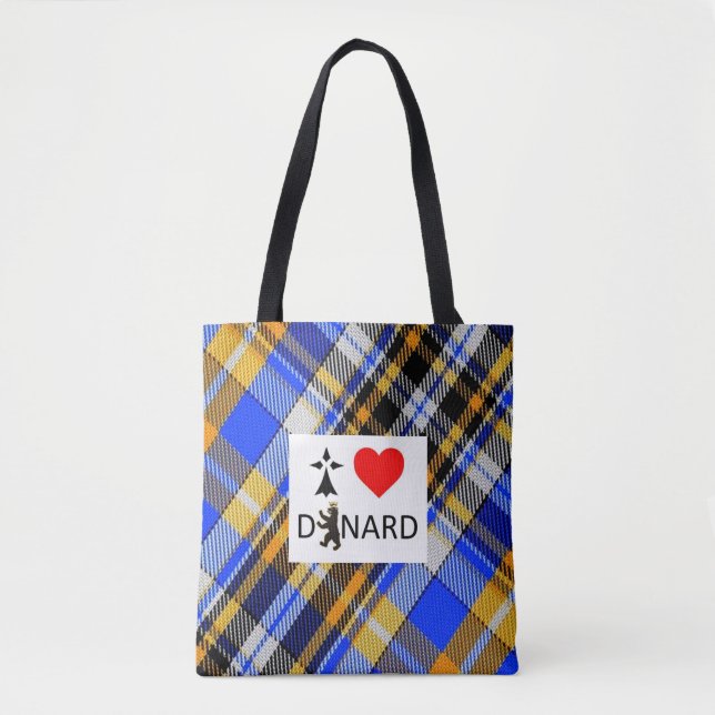 Sac I love Dinard et tartan (Devant)