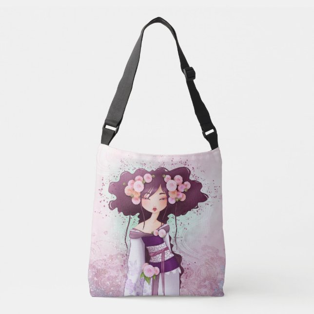 sac illustration geisha dahlia (Devant)