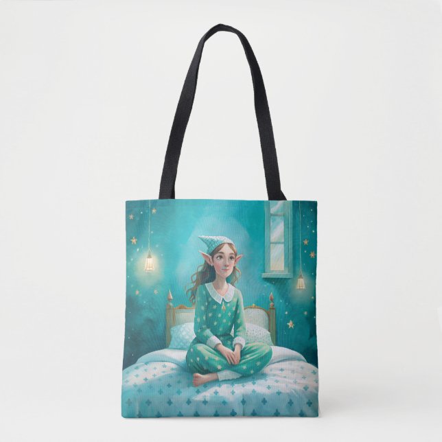Sac imprimé elfe art fille bleu (Devant)