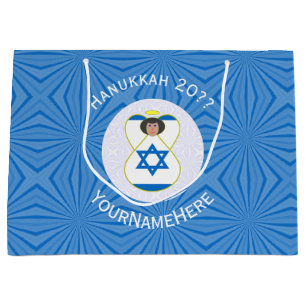 Sac Israélien Ange Drapeau pour Hanukkah Grand Sac