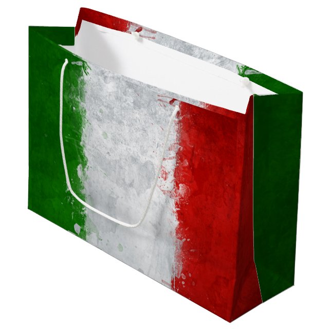 Sac italien de cadeau de drapeau (Devant Angle)