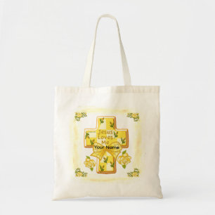 Sac Jésus M'aime Croix Chrétienne Sac Cabas