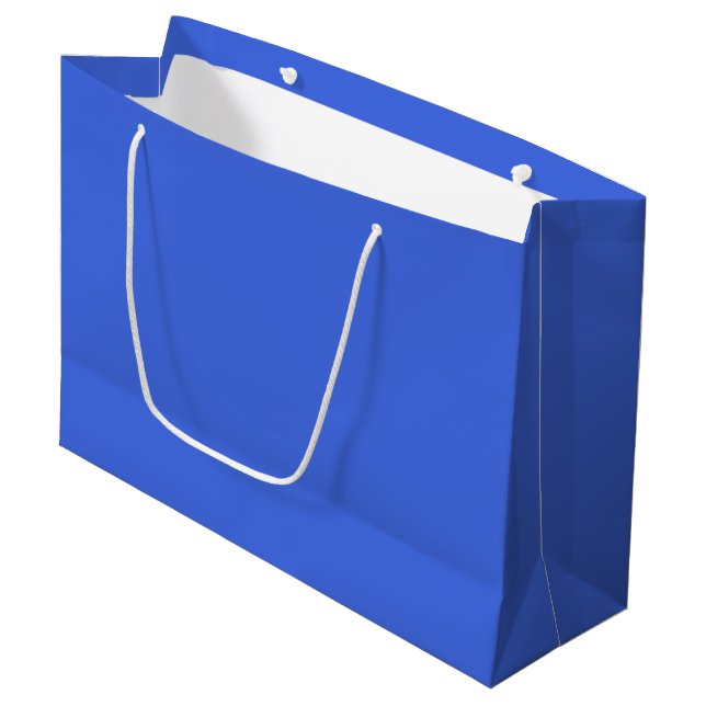 Sac léger de cadeau de bleu royal - grand, (Devant Angle)