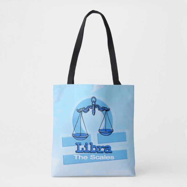Sac Libra astrologie signe air sac bleu (Devant)