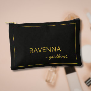 Sac Luxueux Fille Patron avec Nom Cadre Or Subtil 