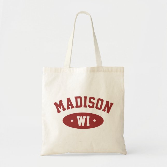 Sac Madison Wisconsin de style vintage universitai (Devant)