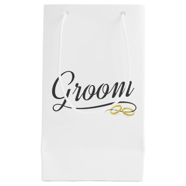 Sac mariage calligraphie florale Simple Groom | Sa (Devant)