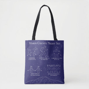 Sac Marin County Night Sky moyen bleu