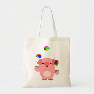Sac Mignon Cochon de Bande Dessinée Jonglant