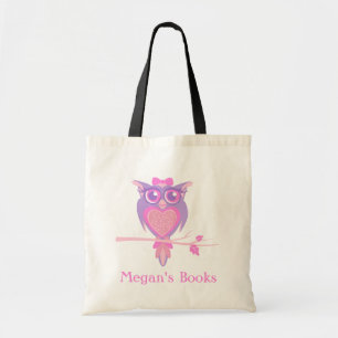 Sac mignon de bibliothèque de filles de hibou