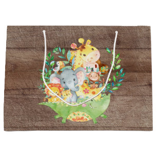 Sac mignon de cadeau de baby shower d'animaux de
