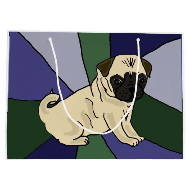 Sac mignon de cadeau de chiot de carlin (Dos)