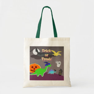 Sac mignon de des bonbons ou un sort de dinosaures