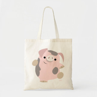 Sac mignon de porc de danse de bande dessinée