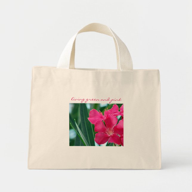 Sac Mini Tote Fleurs Roses (Devant)