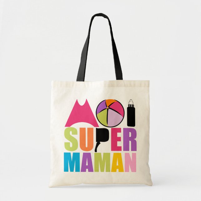 Sac Moi Super Maman - Logo Couleurs Douces (Devant)