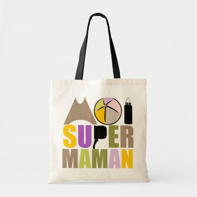 Sac Moi Super Maman - Logo Couleurs Nature (Devant)