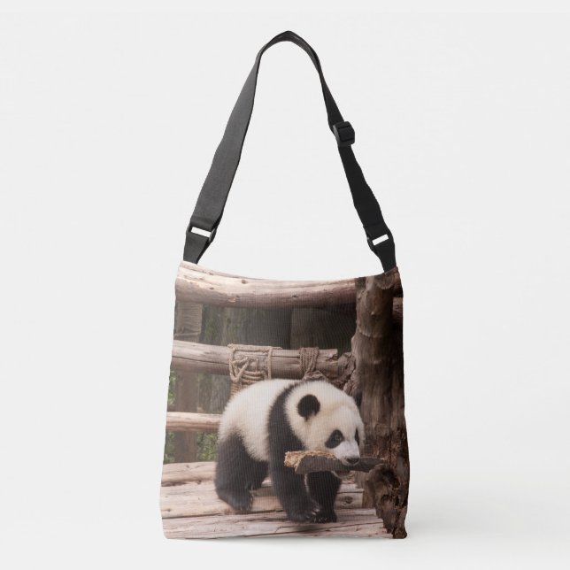 Sac mortuaire croisé à panda (Devant)