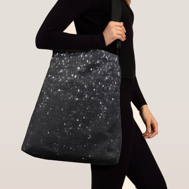 Sac mortuaire croisé Bling en cristal Strass (De près)