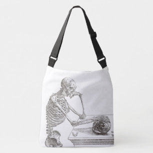 Sac mortuaire croisé squelettique mélancolique