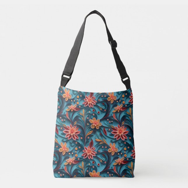 Sac motif en papier floral transparent (Devant)