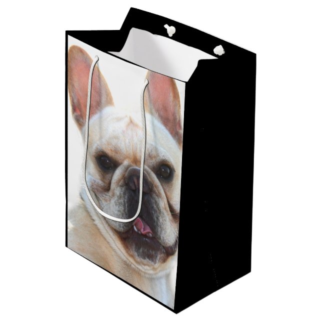 Sac moyen de cadeau de bouledogue français (Devant Angle)