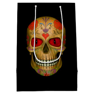 Sac moyen de cadeau de zombi de crâne de sucre
