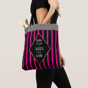 Sac Nail Tech, Infos Nom, Manicuriste, Noir