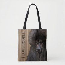 Sac noir d'art de caniche