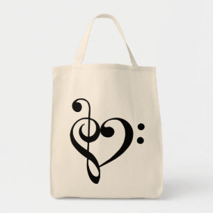 Sac (noir) de coeur de clefs triples et basses