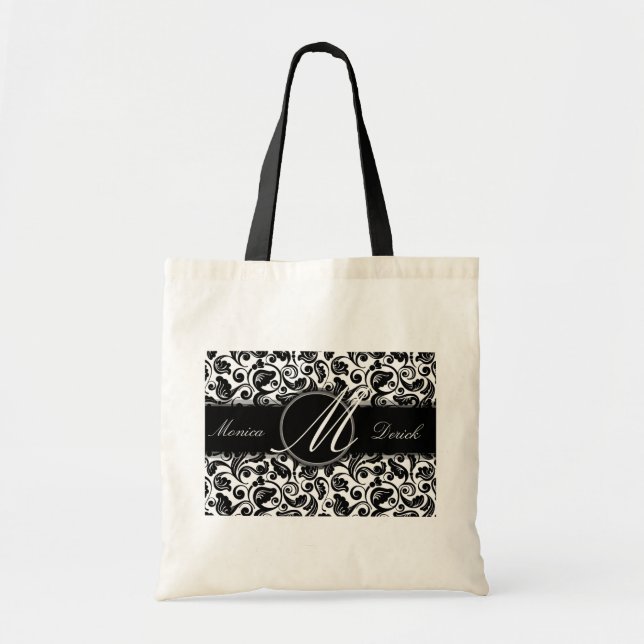 Sac noir et blanc classique de mariage (Devant)