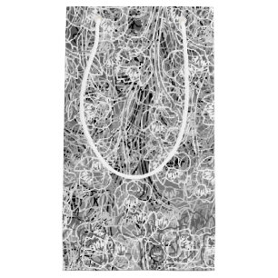 Sac noir et blanc de cadeau de l'impression