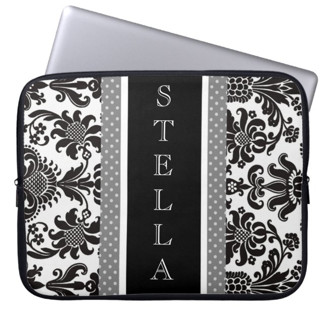 Sac NOIR et BLANC de l'électronique de DAMASSÉ (Devant)