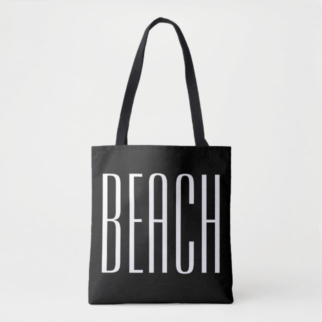 Sac noir et blanc de plage (Devant)