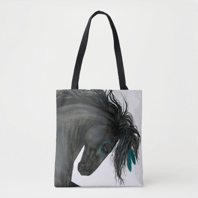 Sac noir frison de cheval par Bihrle (Devant)