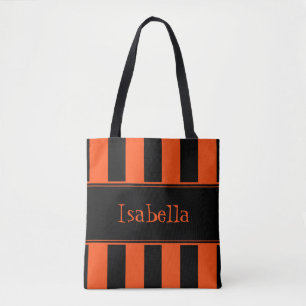 Sac noir orange pour la tournée des friandises