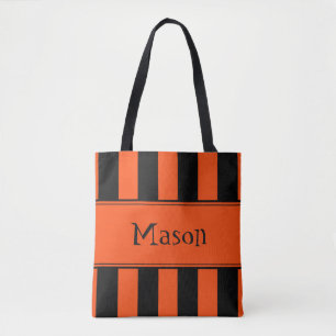 Sac noir orange pour la tournée des friandises