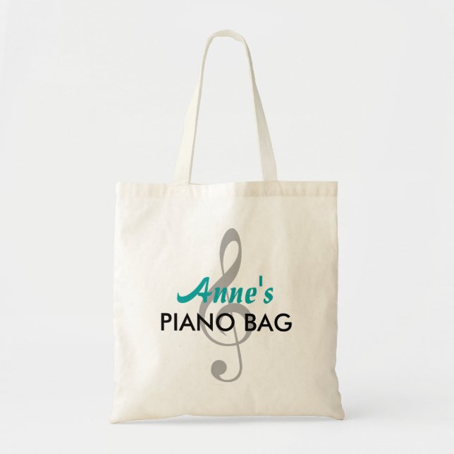 Sac nommé fait sur commande de piano - Teal (Devant)