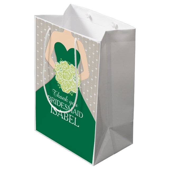 Sac nommé fait sur commande de robe de vert de (Dos Angle)