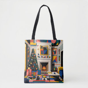 Sac Nouveau Vague Pop Art Noël Tote