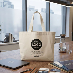 Sac personnalisé à logo simple, sac fourre-tout po