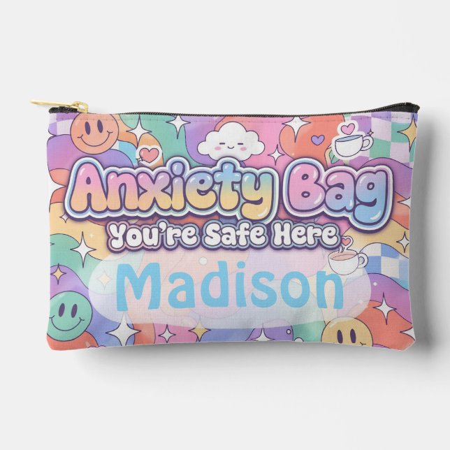Sac personnalisé contre l'anxiété - Pochette décor (Recto)
