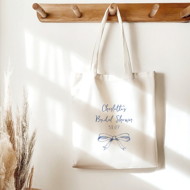 Sac personnalisé Coquette Bow Bleu Enterrement de  (Créateur téléchargé)