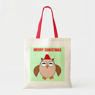 Sac personnalisé de chouette de Noël