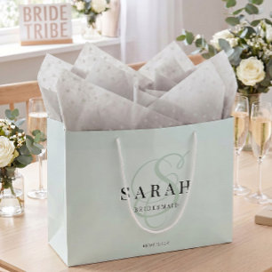 Sac personnalisé de demoiselle d'honneur vert saug