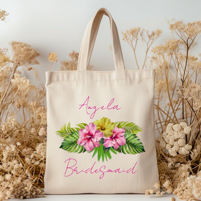 Sac personnalisé de fleurs d'hibiscus demoiselle d (Créateur téléchargé)