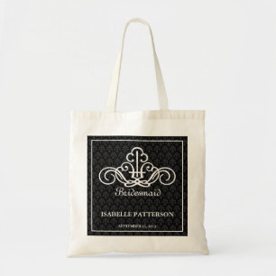 Sac personnalisé de noce de rouleaux dans le noir