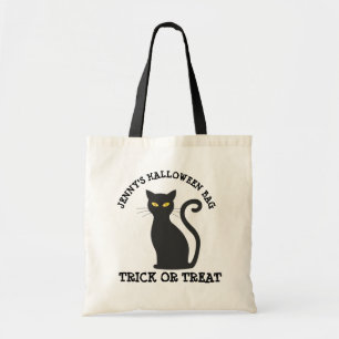 Sac personnalisé de sucrerie de Halloween de chat