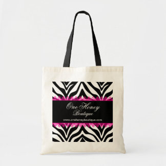 Sac personnalisé élégant Zebra Print et Pink Lace